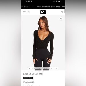 CSB BALLET WRAP TOP SIZE MEDIUM